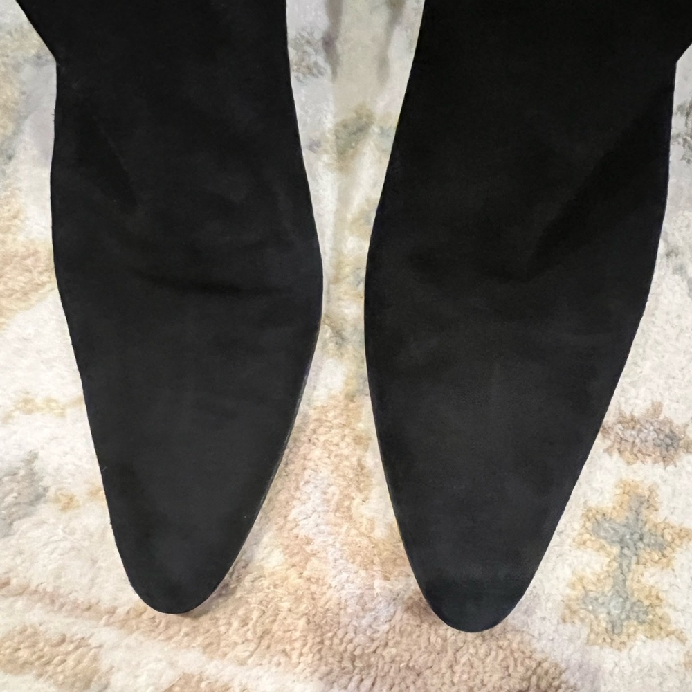 RALPH LAUREN Black Suede Ankle Boots - 9.5 - Picture 8 of 10